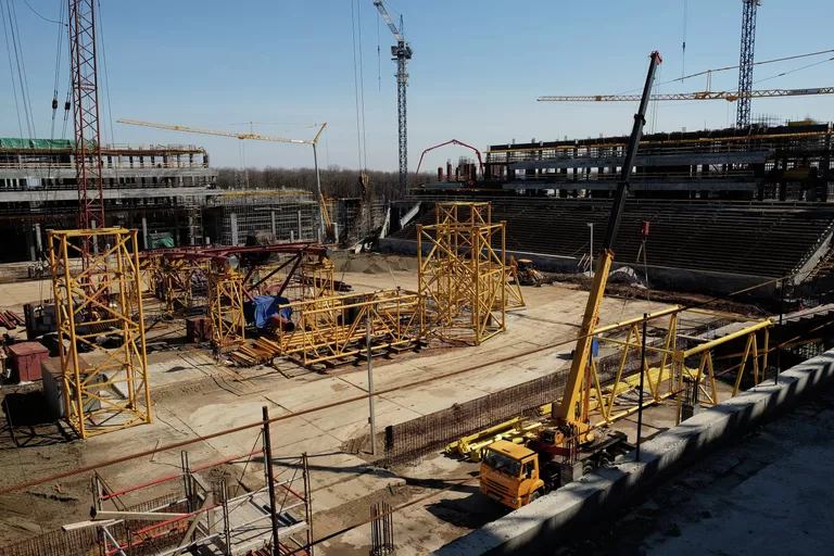 Строительство стадиона Самара Арена Строительство стадиона Самара Арена