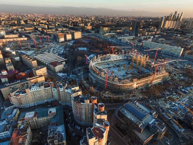 Строительство стадиона Динамо