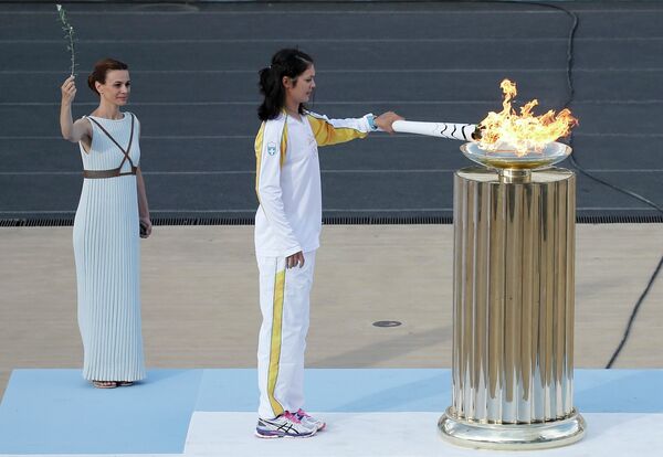 Огонь летних Олимпийский игр Рио-де-Жанейро