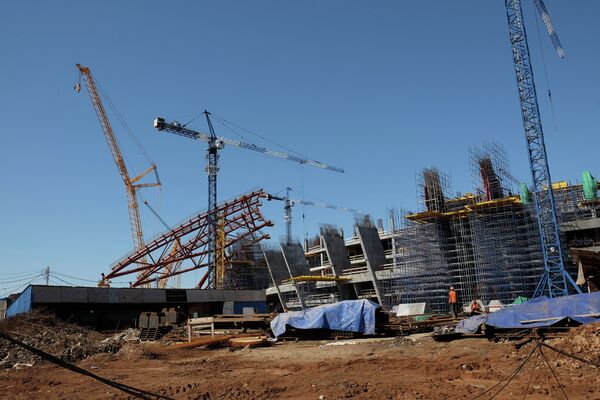 Строительство стадиона Самара Арена к чемпионату мира по футболу 2018 года