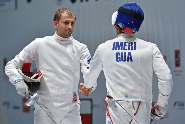 Слева направо: Александр Лесун (Россия) - Джордж Имери (Гватемала)