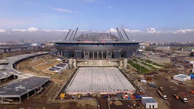 Строительство стадиона Зенит-Арена в Санкт-Петербурге