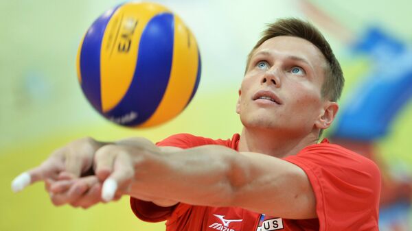 Связующий мужской сборной команды России по волейболу Дмитрий Ковалев