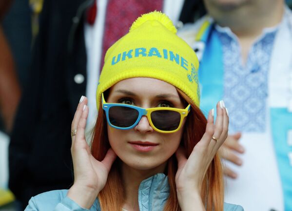 Болельщица сборной Украины