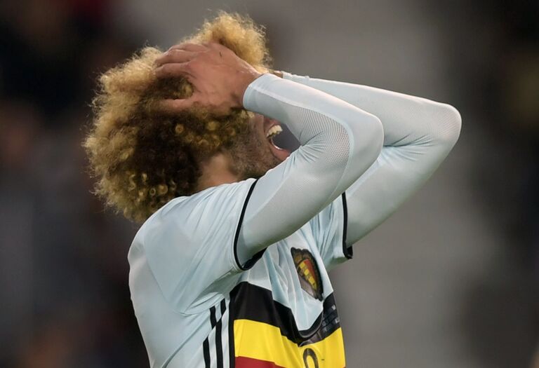 Полузащитник сборной Бельгии Маруан Феллайни Полузащитник сборной Бельгии Маруан Феллайни