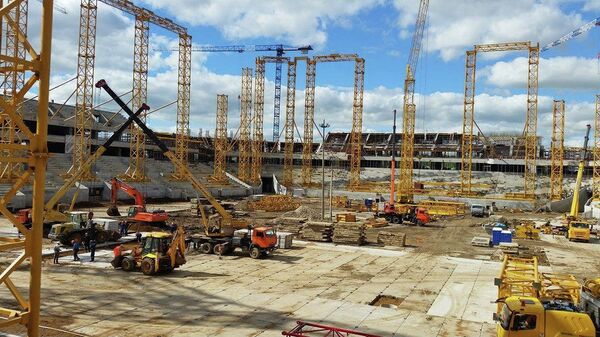 Строительство стадиона в Саранске к ЧМ-2018