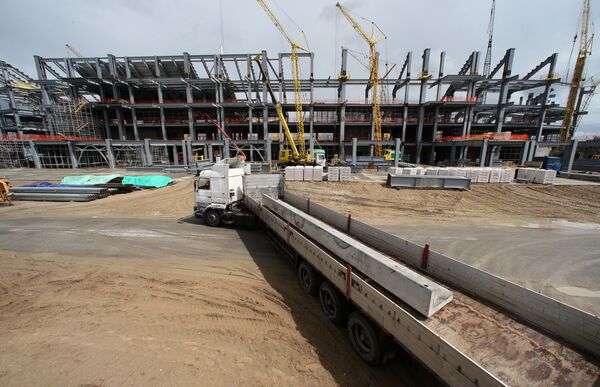 Строительство стадиона Калининград