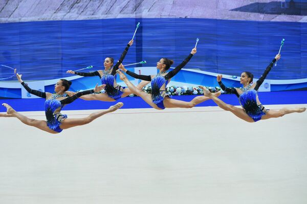 Спортсменки сборной Италии по художественной гимнастике