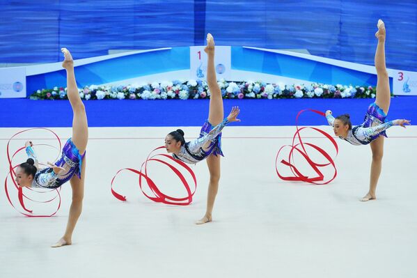 Спортсменки сборной Израиля по художественной гимнастике