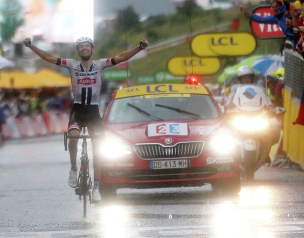 Том Дюмулен на финише 9-го этапа Тур де Франс
