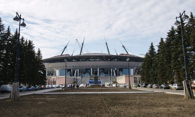 Строительство стадиона Зенит-Арена в Санкт-Петербурге