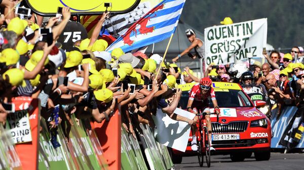 Ильнур Закарин на финише 17-го этапа Тур де Франс