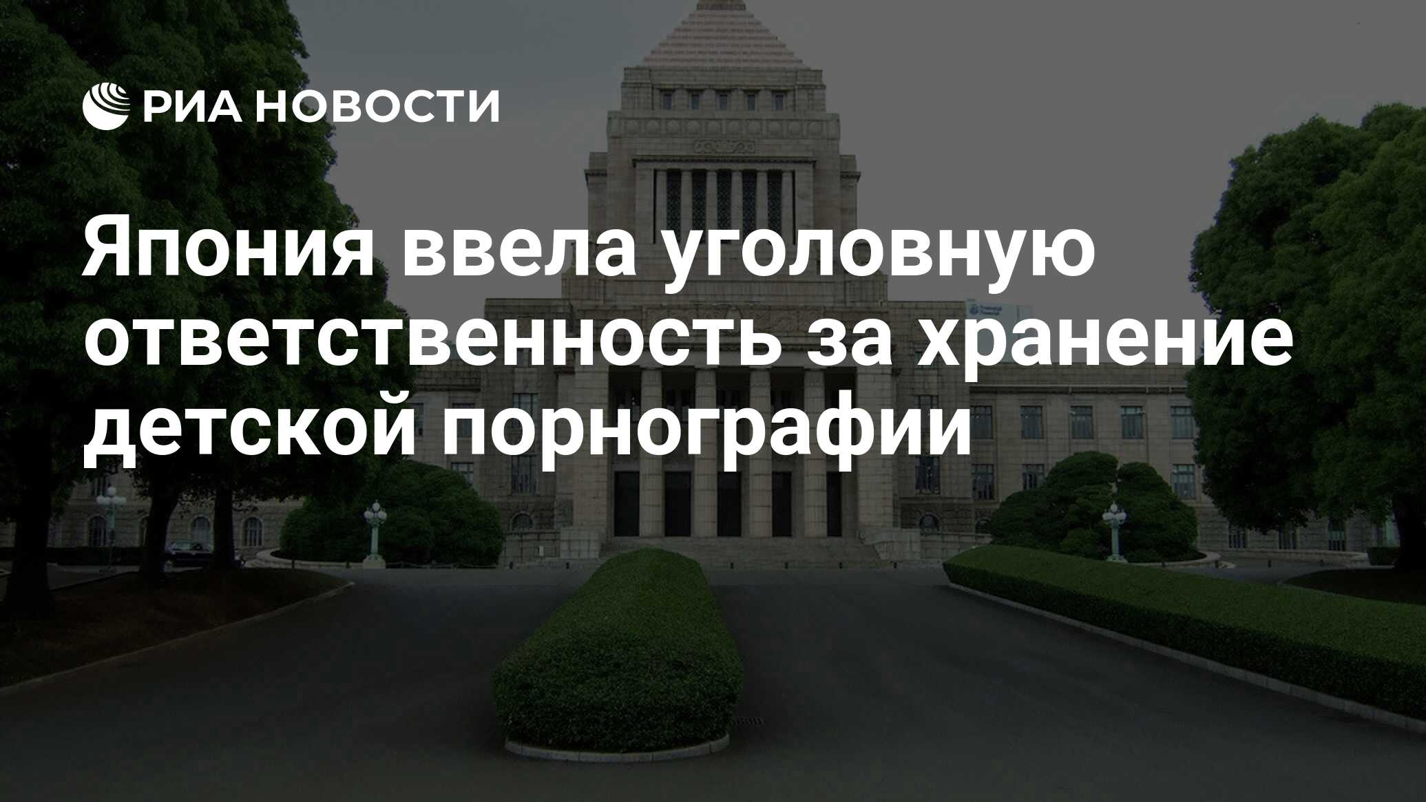 Япония ввела уголовную ответственность за хранение детской порнографии -  РИА Новости, 18.06.2014