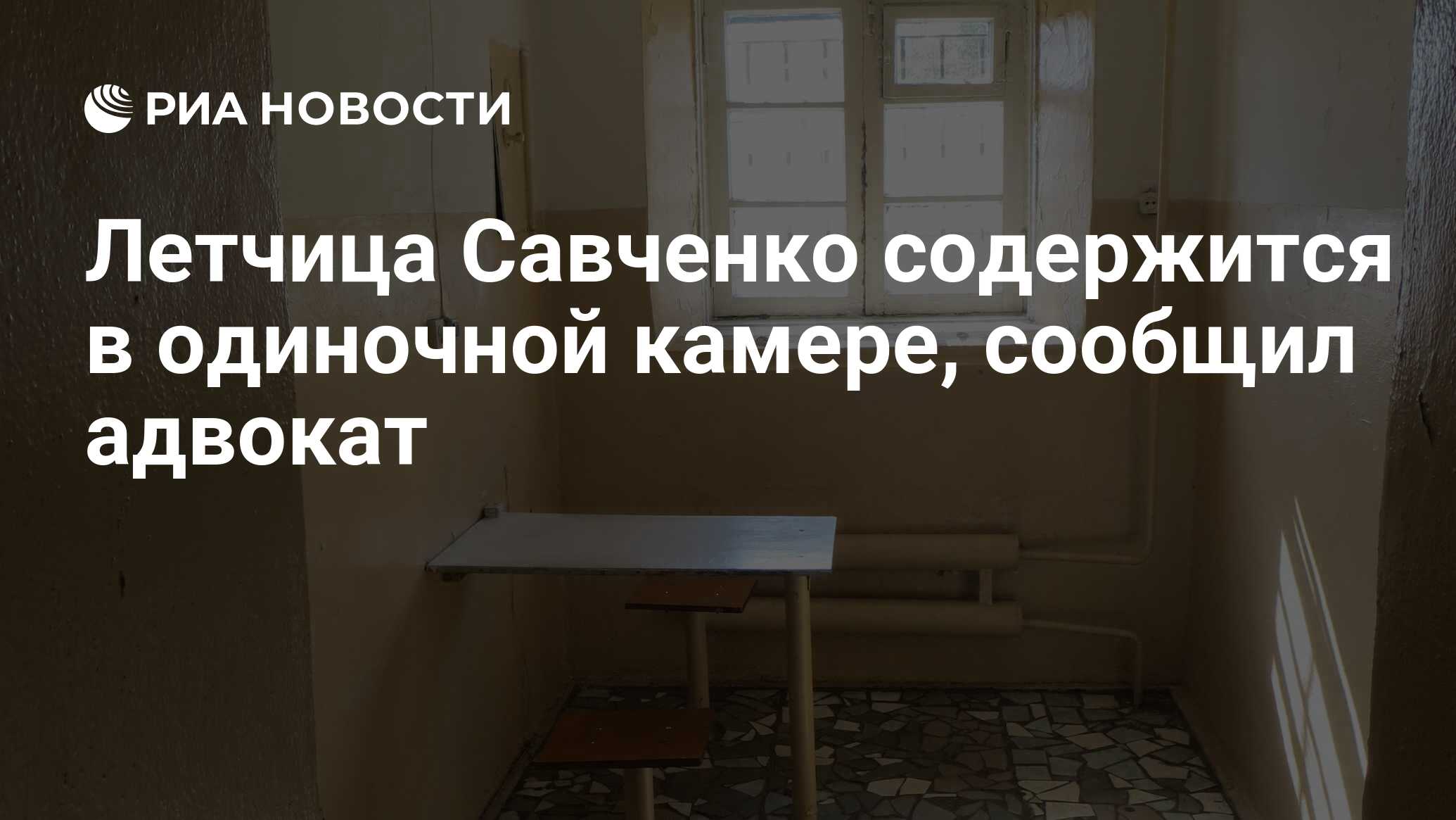 Летчица Савченко содержится в одиночной камере, сообщил адвокат - РИА  Новости, 02.03.2020