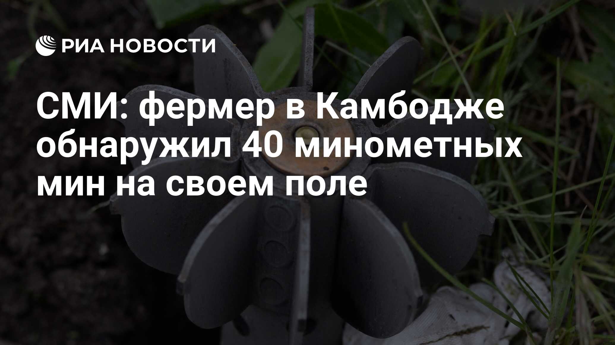 СМИ: фермер в Камбодже обнаружил 40 минометных мин на своем поле - РИА  Новости, 04.06.2015