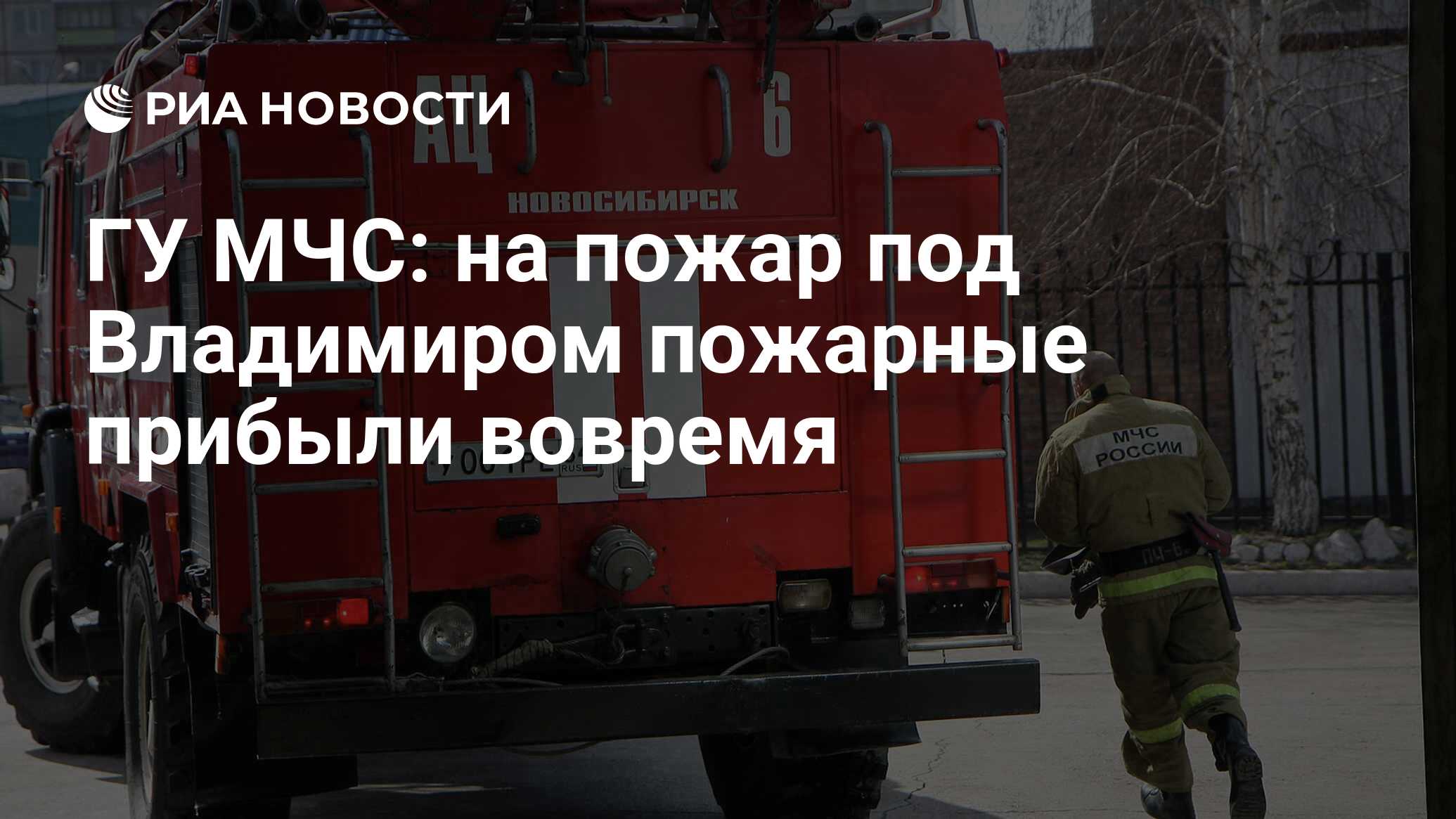 ГУ МЧС: на пожар под Владимиром пожарные прибыли вовремя - РИА Новости,  24.05.2016