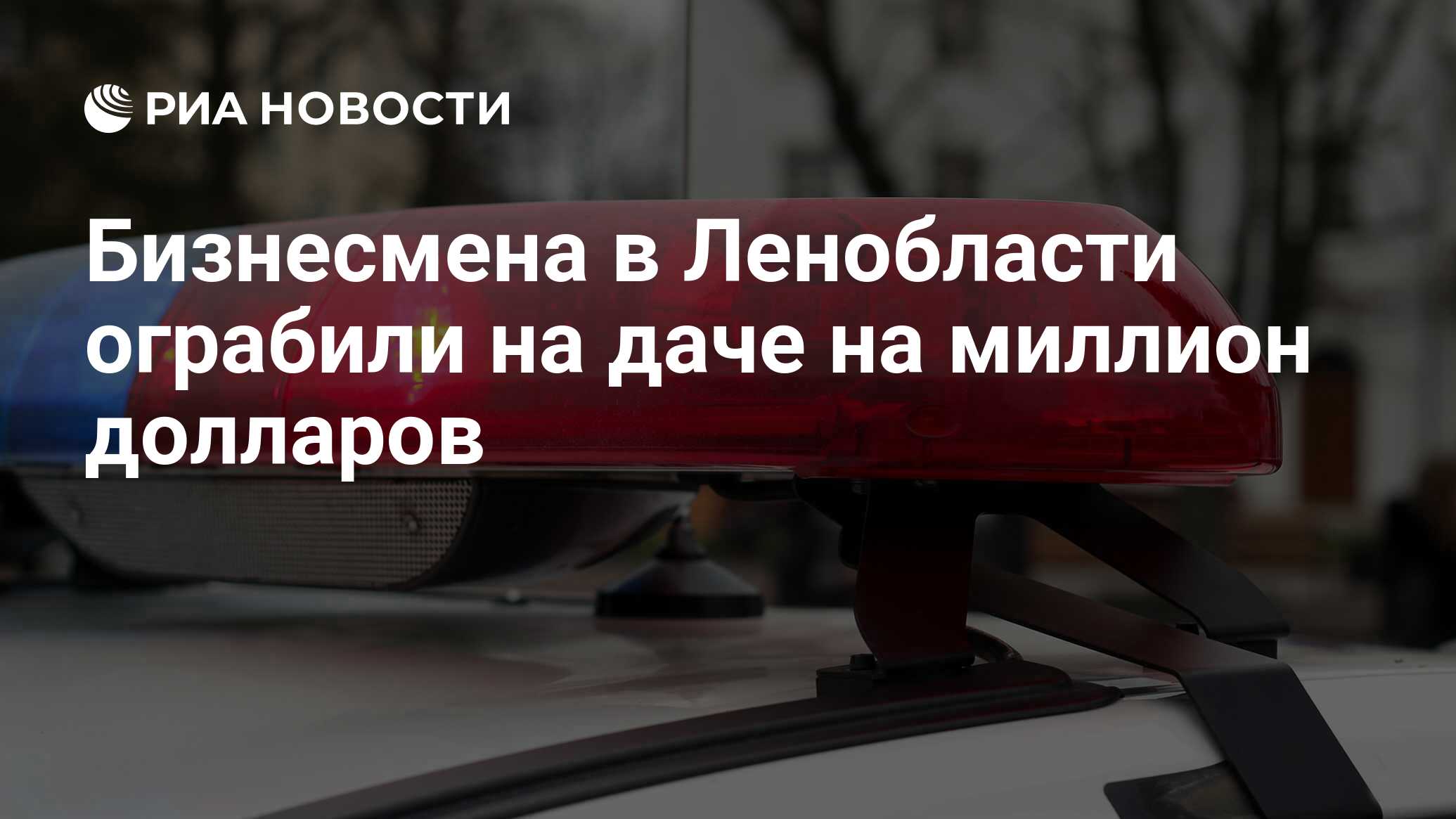 Бизнесмена в Ленобласти ограбили на даче на миллион долларов - РИА Новости,  02.03.2020