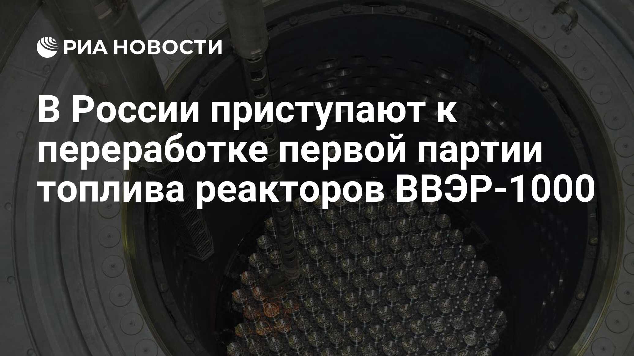 В России приступают к переработке первой партии топлива реакторов ВВЭР-1000  - РИА Новости, 03.03.2020