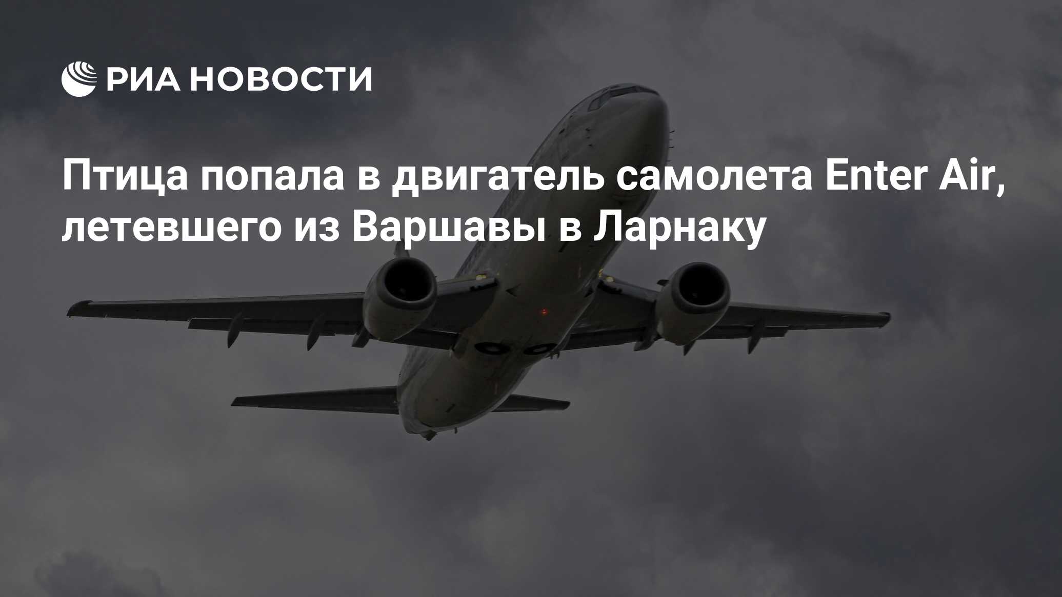 Птица попала в двигатель самолета Enter Air, летевшего из Варшавы в Ларнаку  - РИА Новости, 30.12.2016