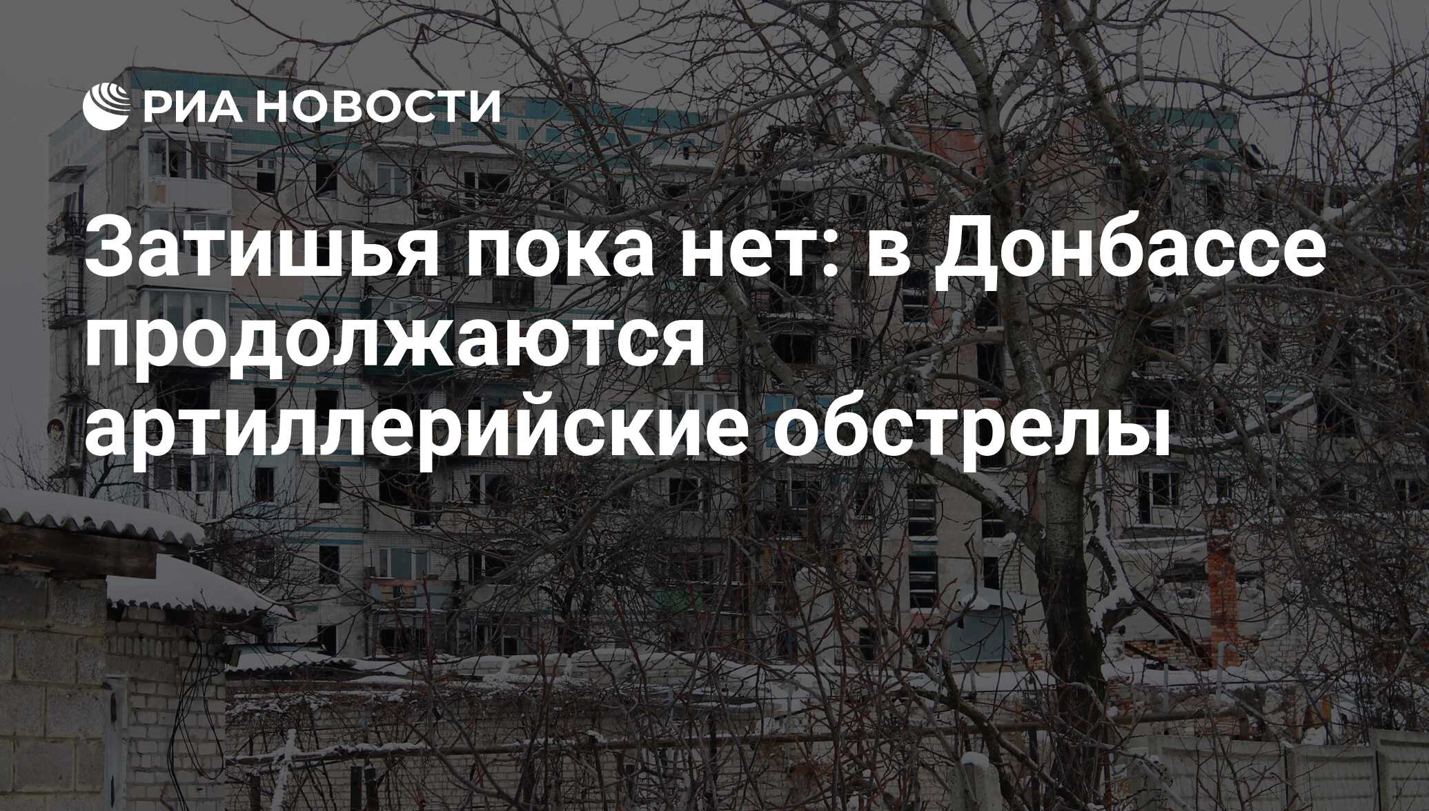 Затишья пока нет: в Донбассе продолжаются артиллерийские обстрелы - РИА  Новости, 01.02.2017