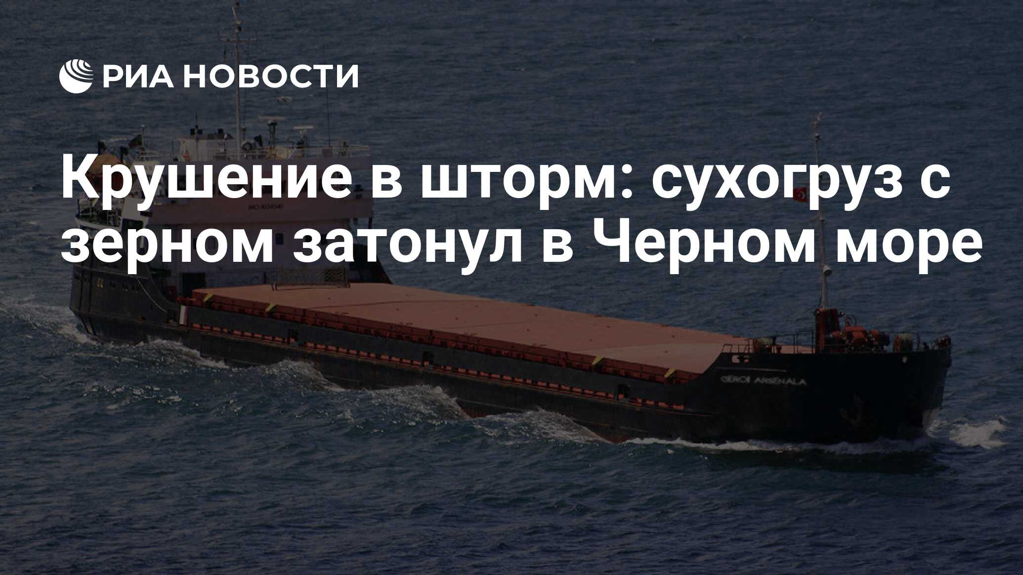 Крушение в шторм: сухогруз с зерном затонул в Черном море - РИА Новости,  19.04.2017