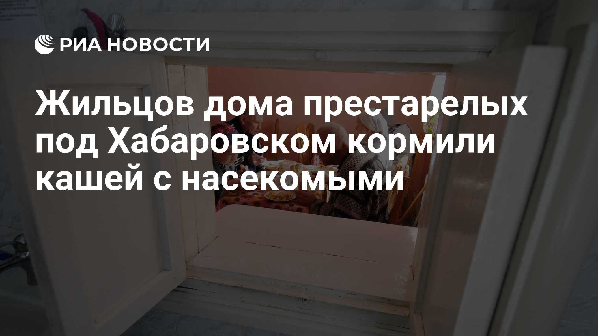 Жильцов дома престарелых под Хабаровском кормили кашей с насекомыми - РИА  Новости, 29.05.2017