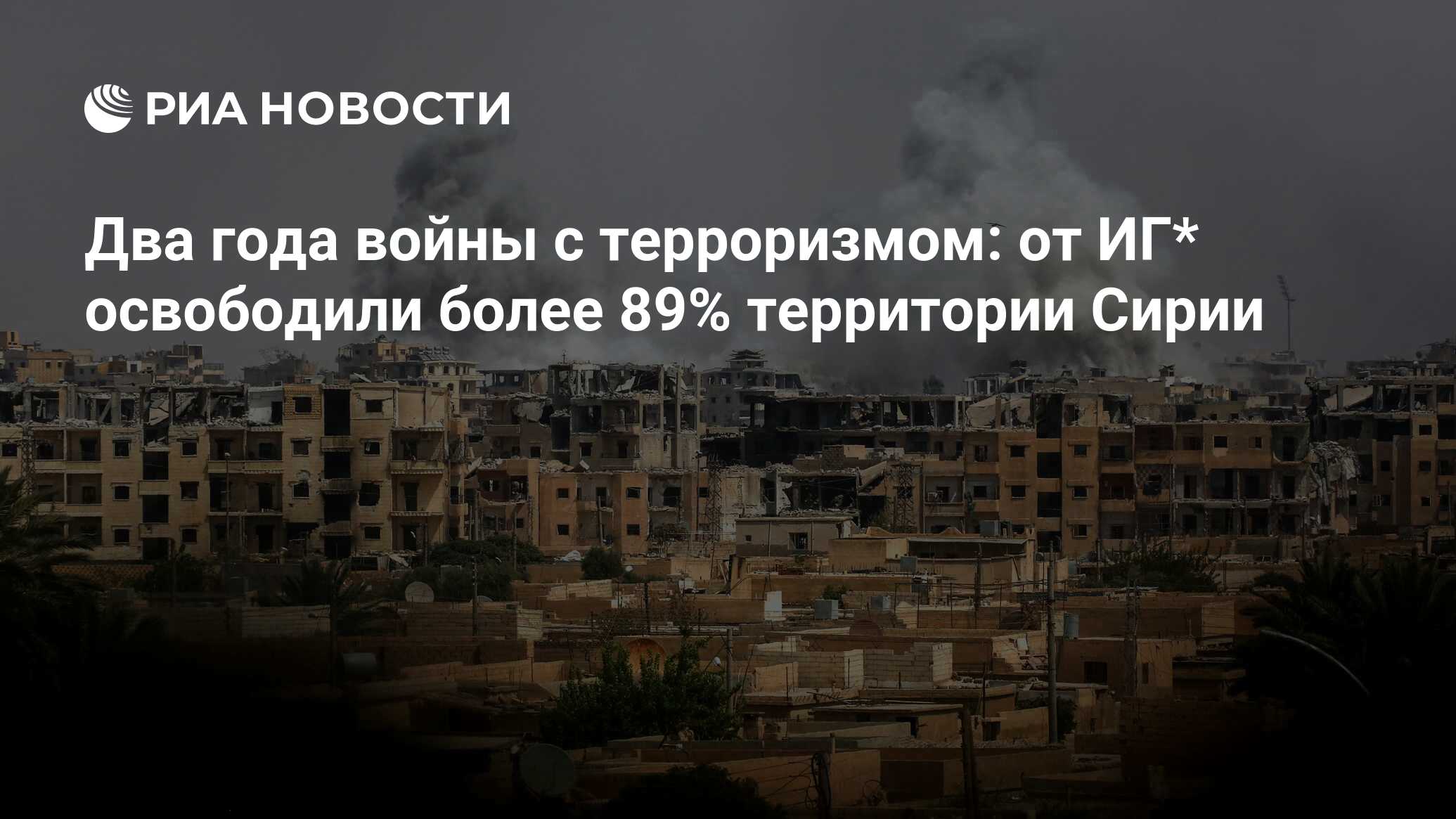 Два года войны с терроризмом: от ИГ* освободили более 89% территории Сирии  - РИА Новости, 03.03.2020