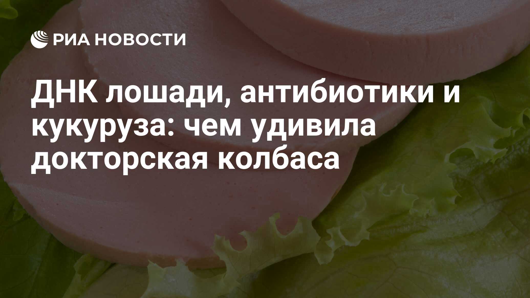 ДНК лошади, антибиотики и кукуруза: чем удивила докторская колбаса - РИА  Новости, 03.03.2020