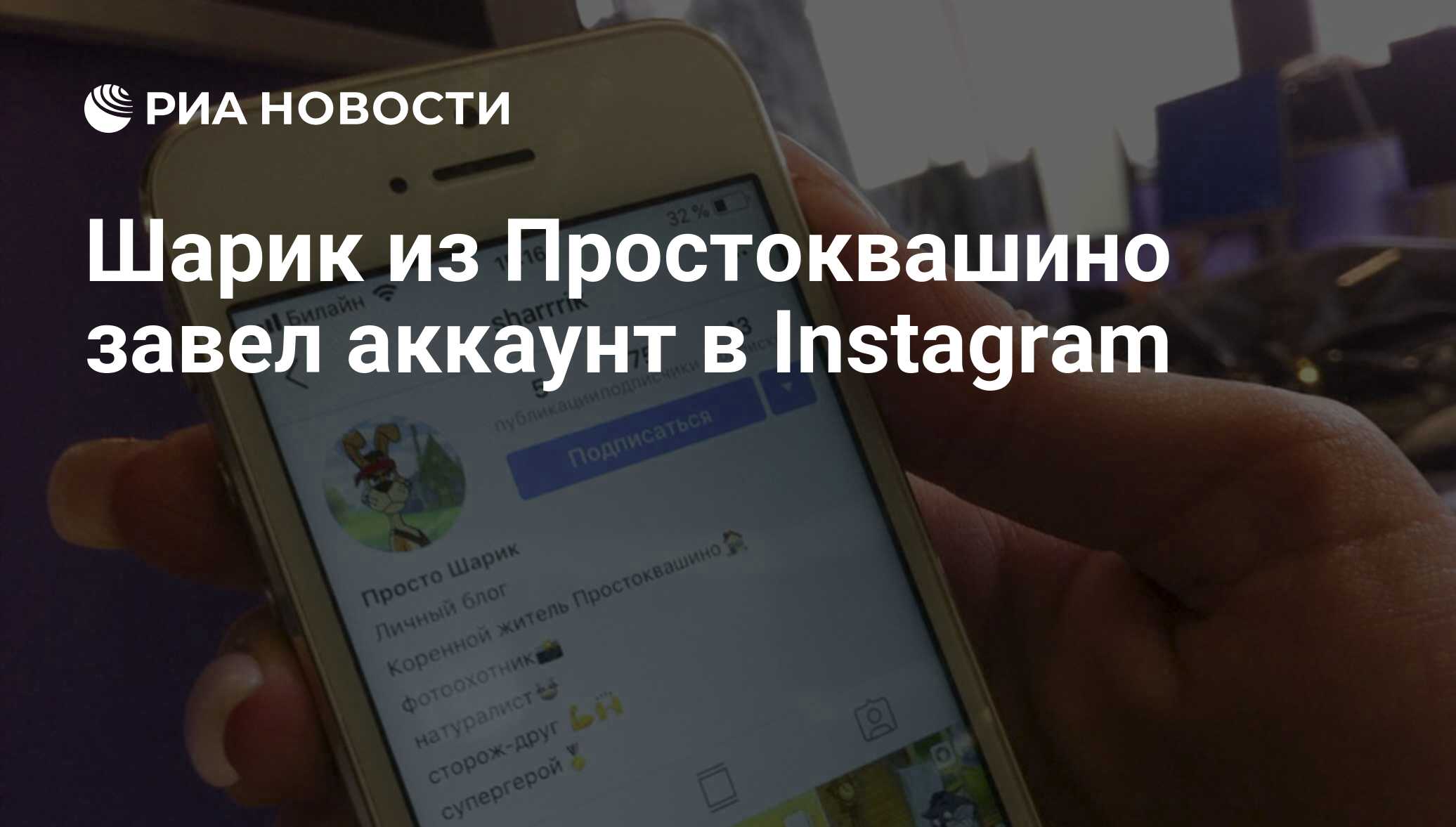 Шарик из Простоквашино завел аккаунт в Instagram - РИА Новости, 03.03.2020