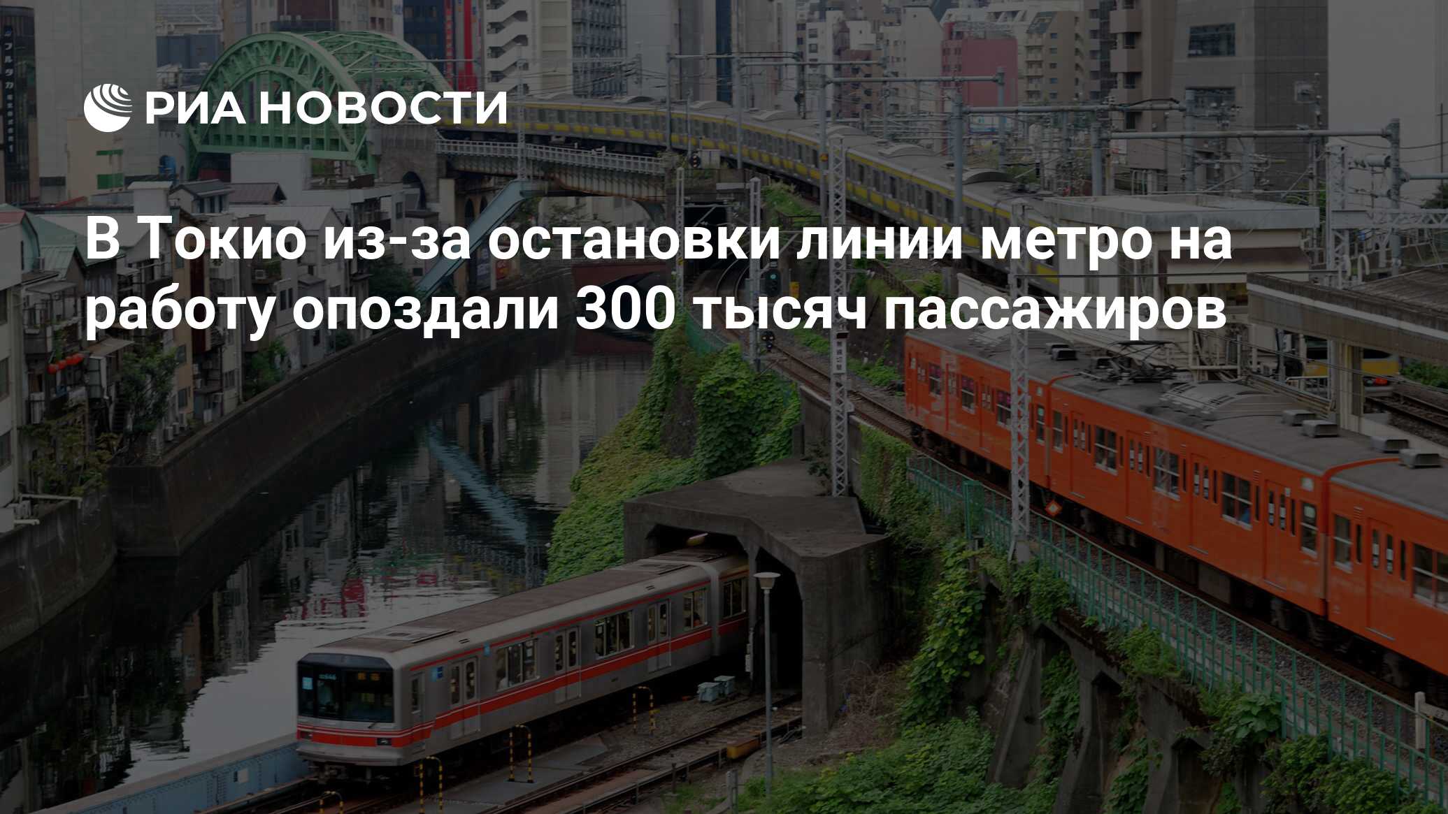 В Токио из-за остановки линии метро на работу опоздали 300 тысяч пассажиров  - РИА Новости, 06.12.2018