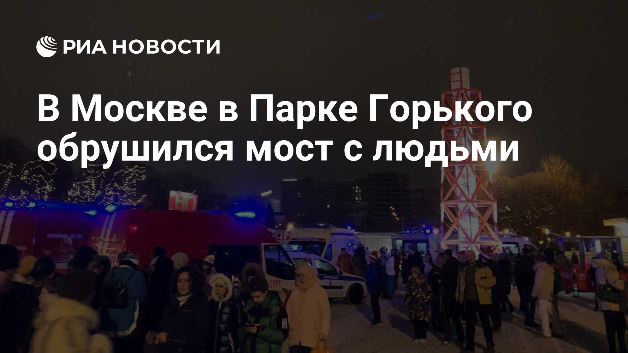 В Москве в Парке Горького обрушился мост с людьми - РИА Новости, 01.01.2019