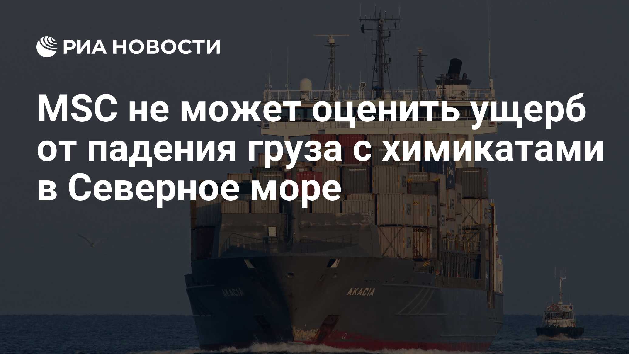 MSC не может оценить ущерб от падения груза с химикатами в Северное море -  РИА Новости, 05.01.2019