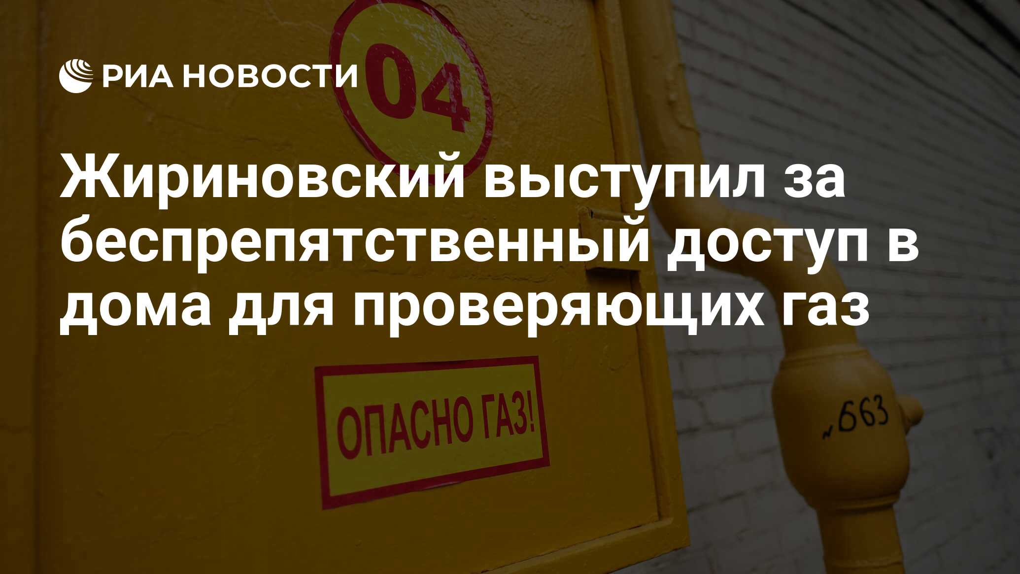 Жириновский выступил за беспрепятственный доступ в дома для проверяющих газ  - РИА Новости, 15.01.2019