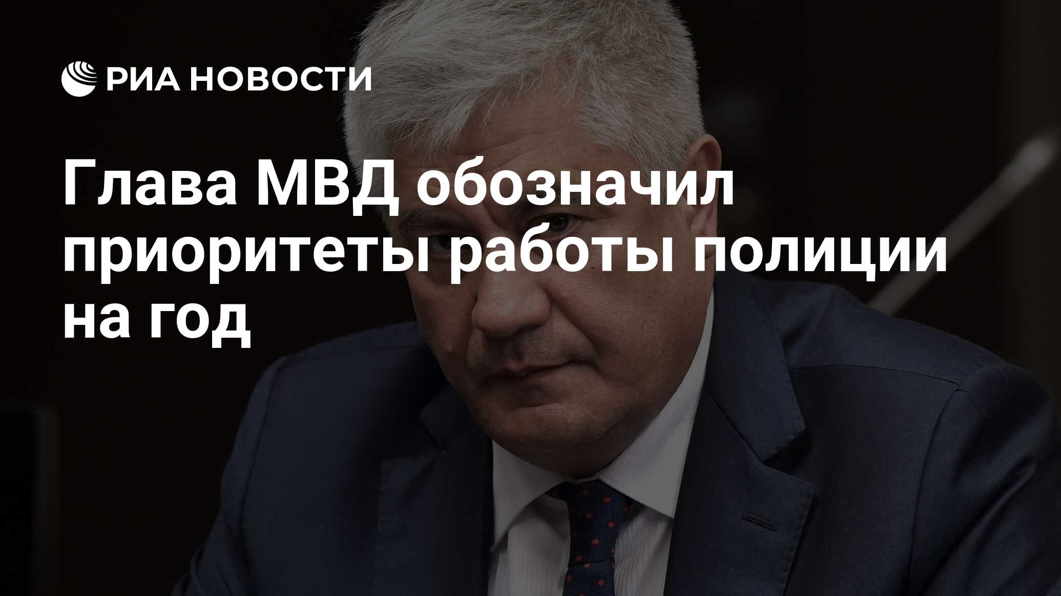 Глава МВД обозначил приоритеты работы полиции на год - РИА Новости,  03.03.2020