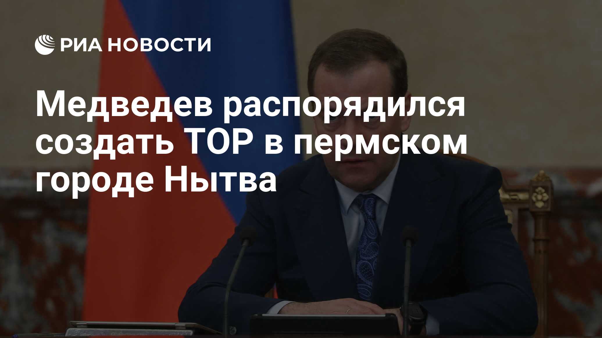 Медведев распорядился создать ТОР в пермском городе Нытва - РИА Новости,  02.04.2019