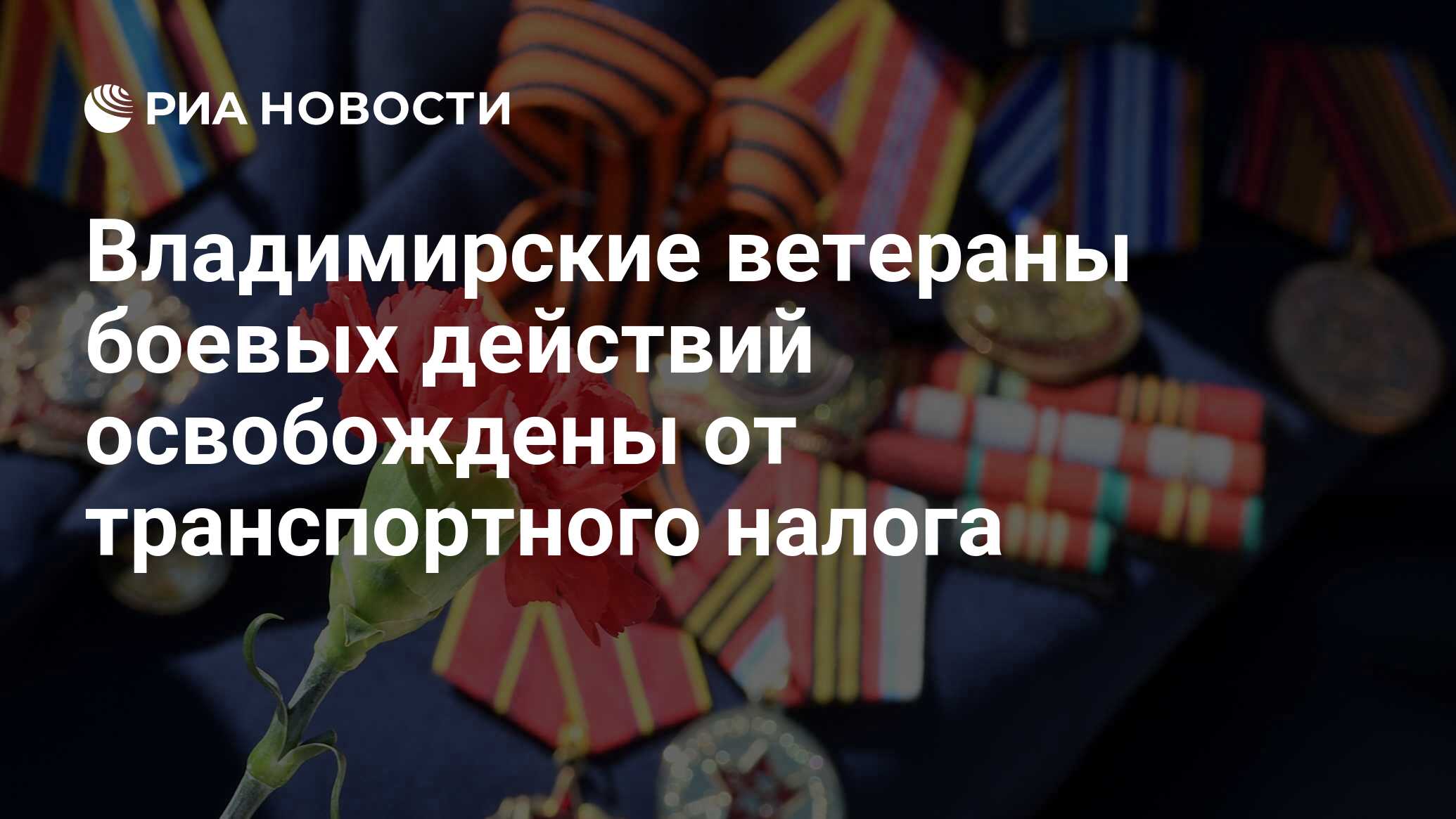 Владимирские ветераны боевых действий освобождены от транспортного налога -  РИА Новости, 18.04.2019