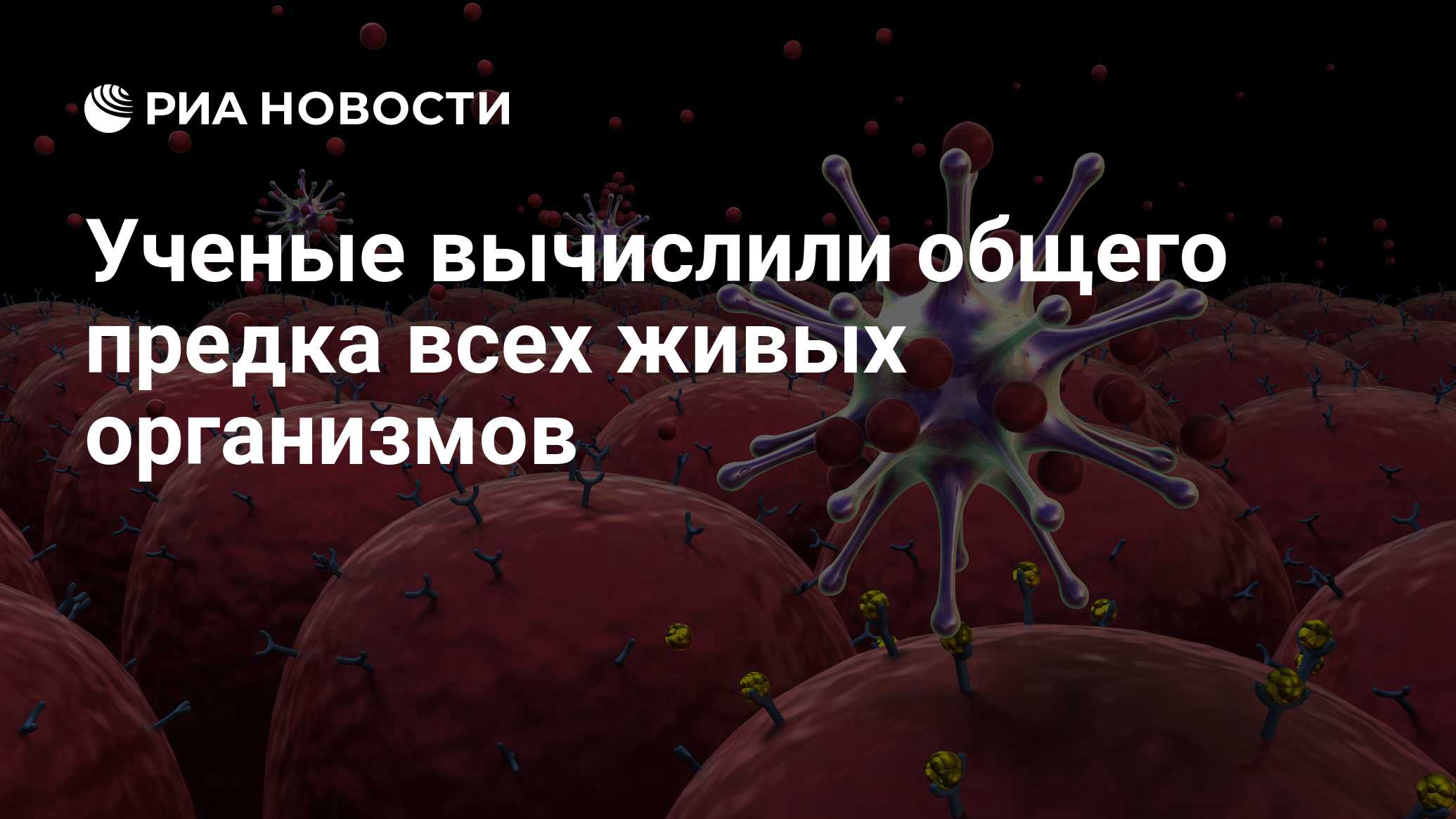 Ученые вычислили общего предка всех живых организмов - РИА Новости,  02.09.2019