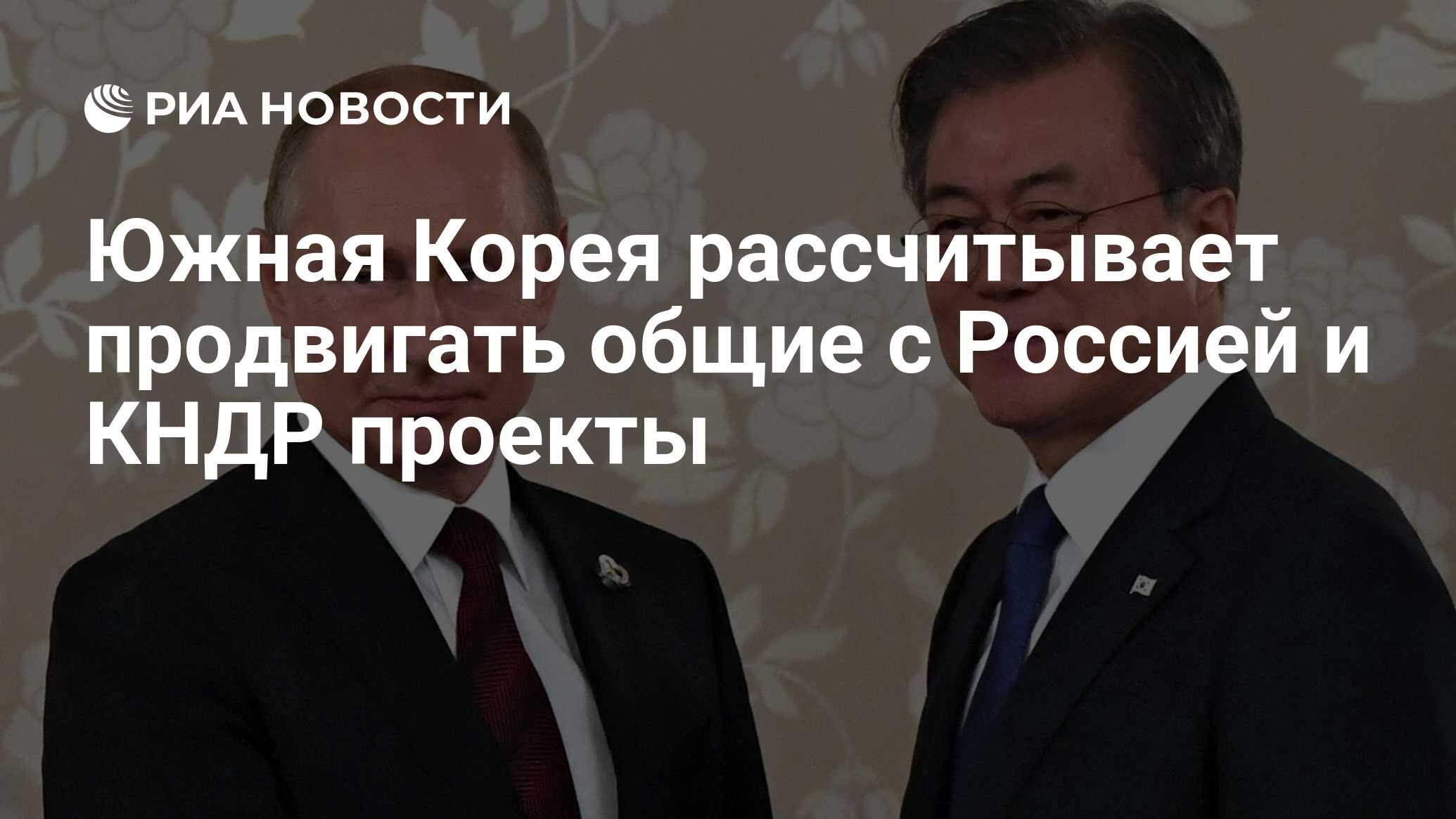 Южная Корея рассчитывает продвигать общие с Россией и КНДР проекты - РИА  Новости, 03.03.2020