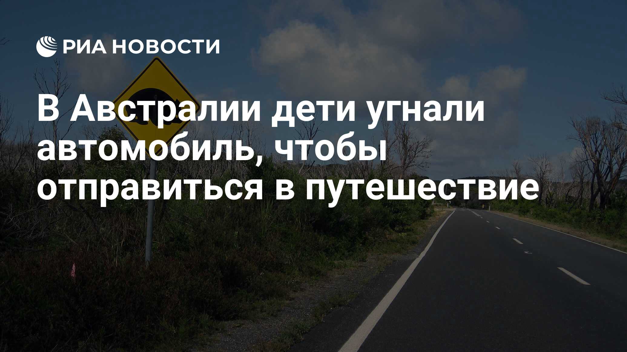 В Австралии дети угнали автомобиль, чтобы отправиться в путешествие - РИА  Новости, 17.07.2019