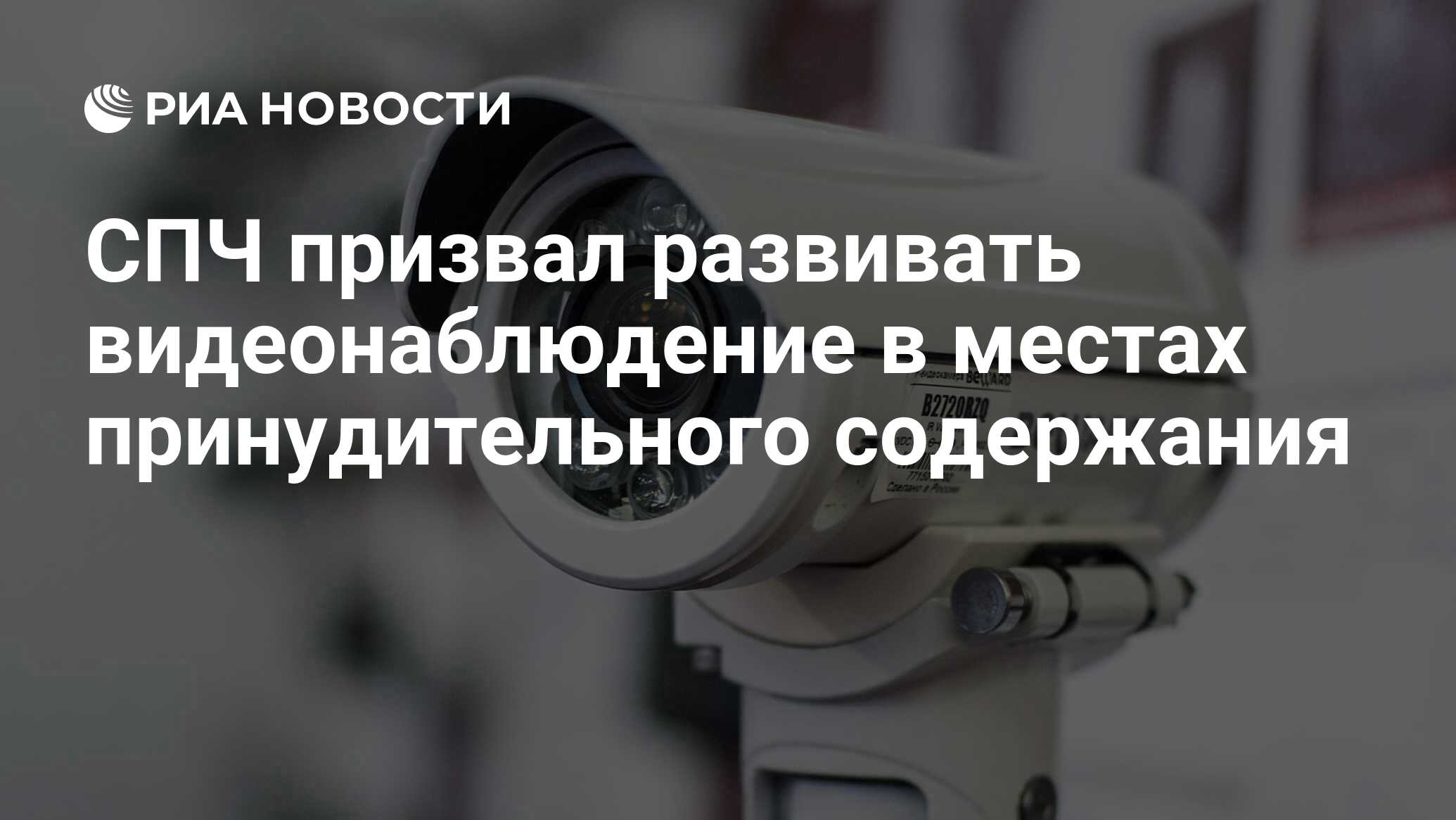 СПЧ призвал развивать видеонаблюдение в местах принудительного содержания -  РИА Новости, 03.03.2020