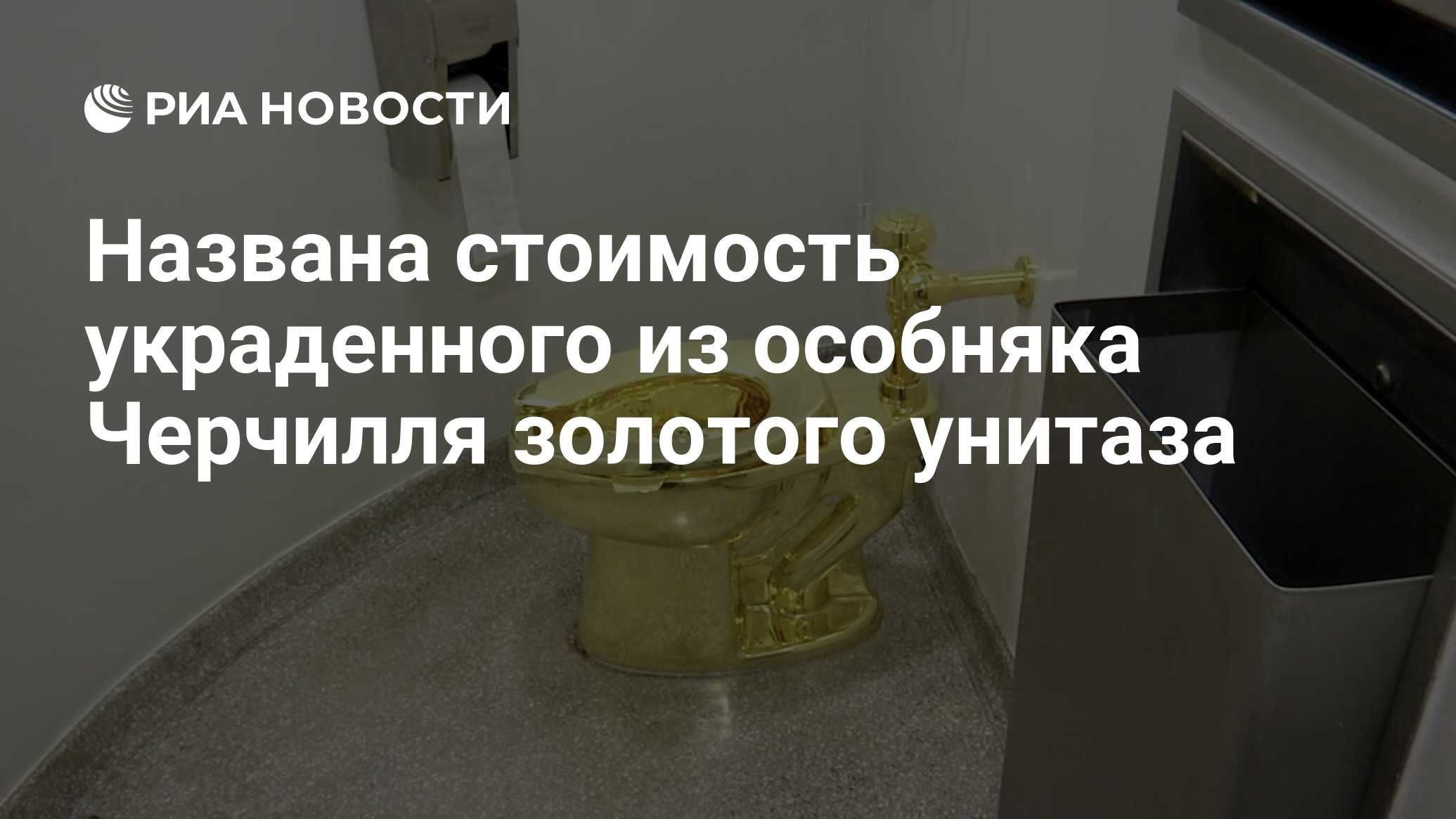 Названа стоимость украденного из особняка Черчилля золотого унитаза - РИА  Новости, 15.09.2019