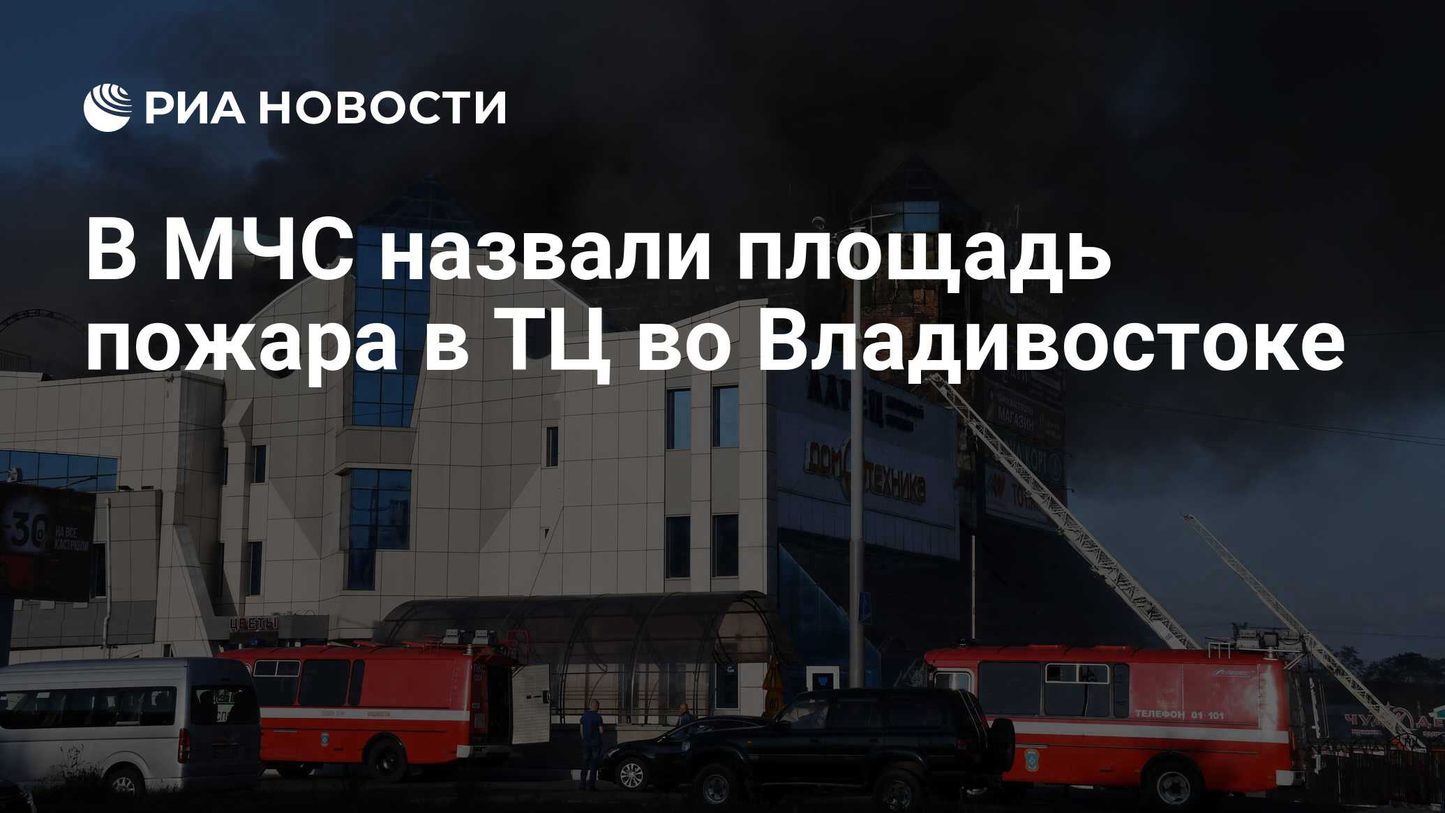 В МЧС назвали площадь пожара в ТЦ во Владивостоке - РИА Новости, 21.09.2019