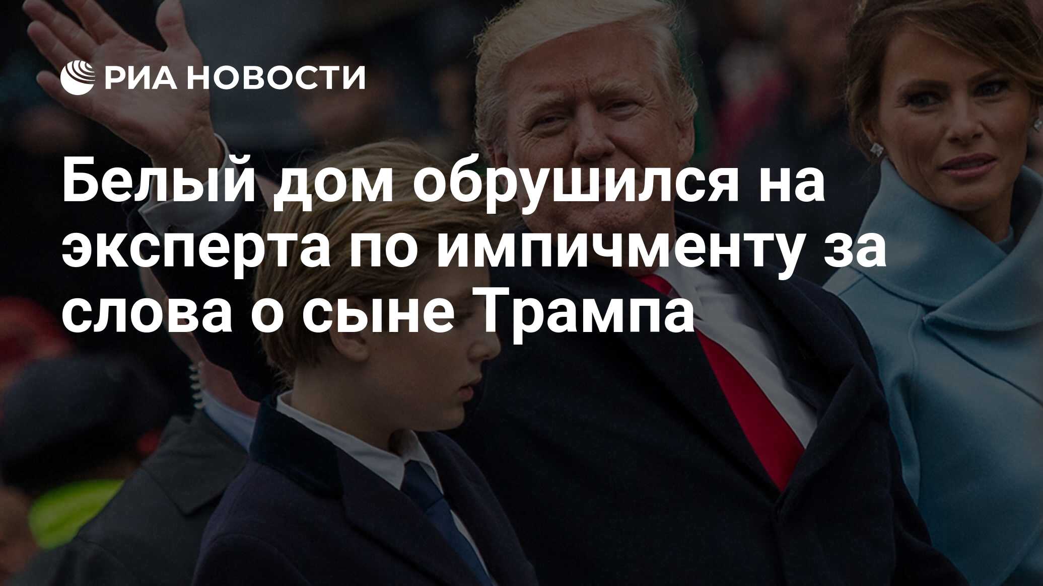 Белый дом обрушился на эксперта по импичменту за слова о сыне Трампа - РИА  Новости, 05.12.2019