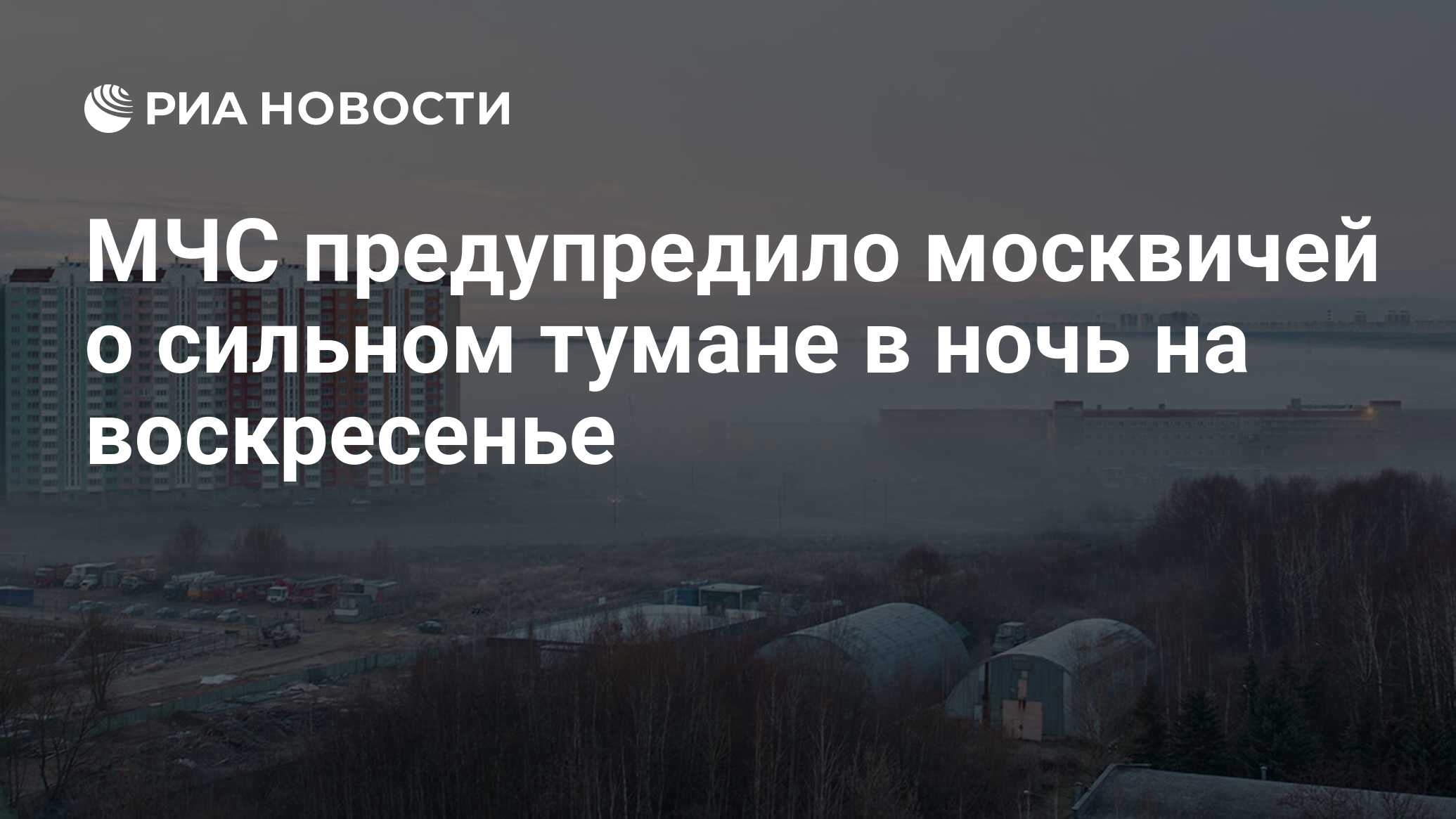 Москвичей предупредили о сильном тумане в ночь на воскресенье