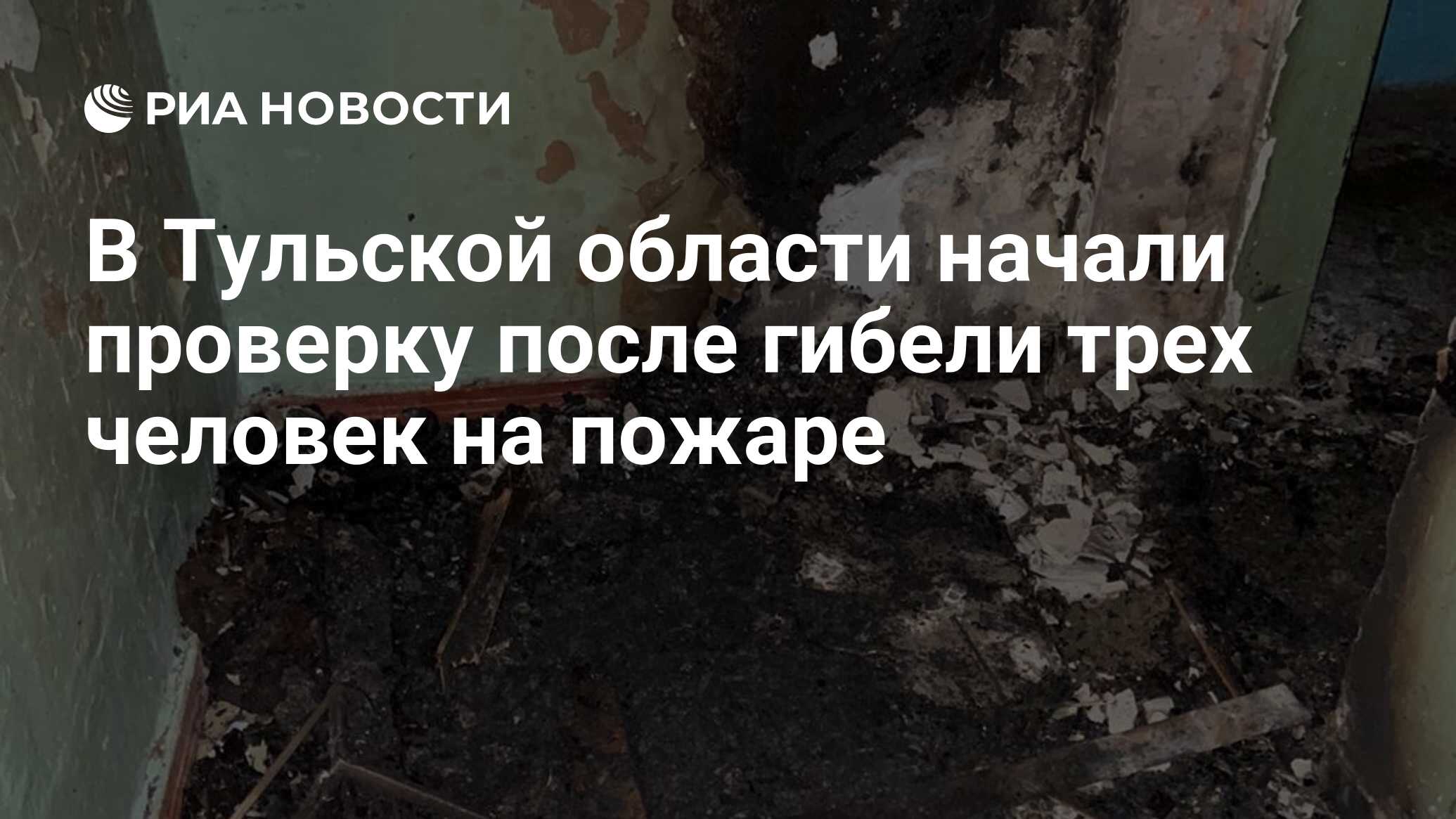 В Тульской области начали проверку после гибели трех человек на пожаре -  РИА Новости, 06.01.2020