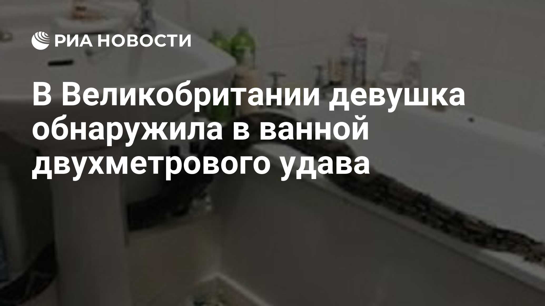 В Великобритании девушка обнаружила в ванной двухметрового удава - РИА  Новости, 23.01.2020