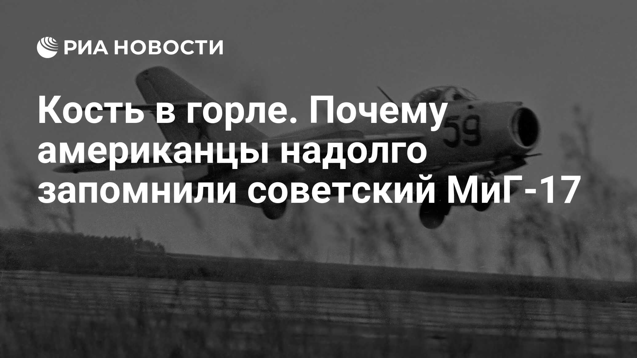 Кость в горле. Почему американцы надолго запомнили советский МиГ-17 - РИА  Новости, 01.02.2020