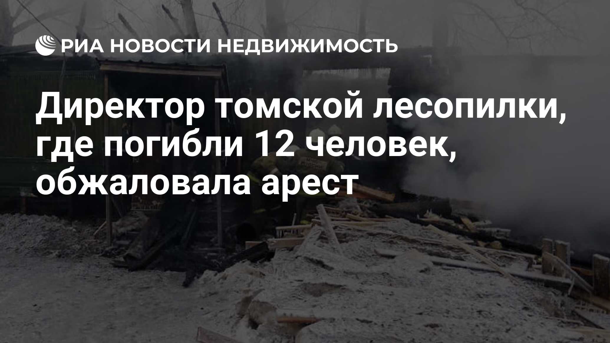 Директор томской лесопилки, где погибли 12 человек, обжаловала арест -  Недвижимость РИА Новости, 05.02.2020