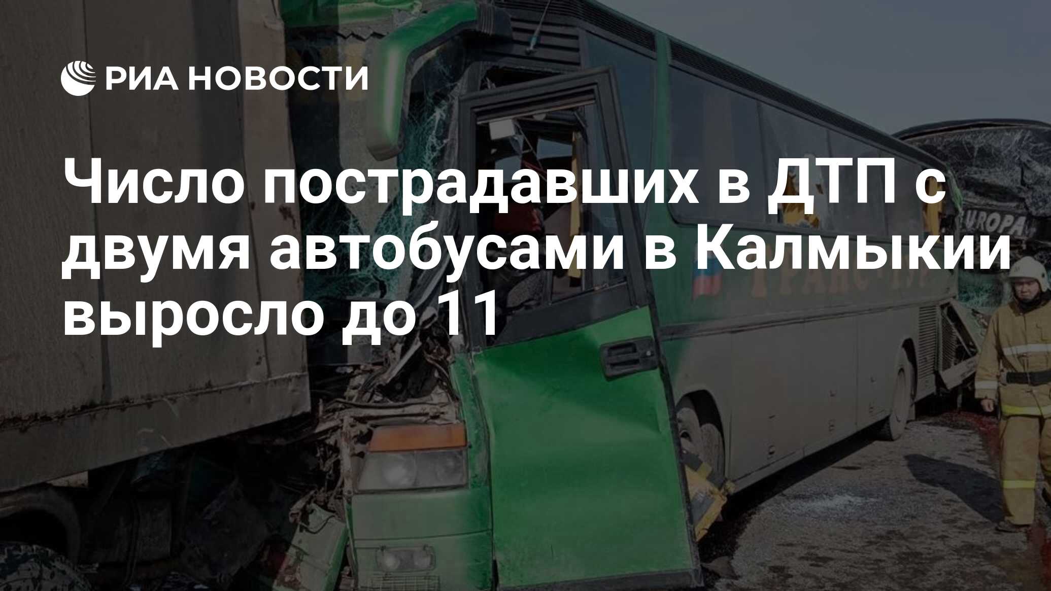 Число пострадавших в ДТП с двумя автобусами в Калмыкии выросло до 11 - РИА  Новости, 15.02.2020