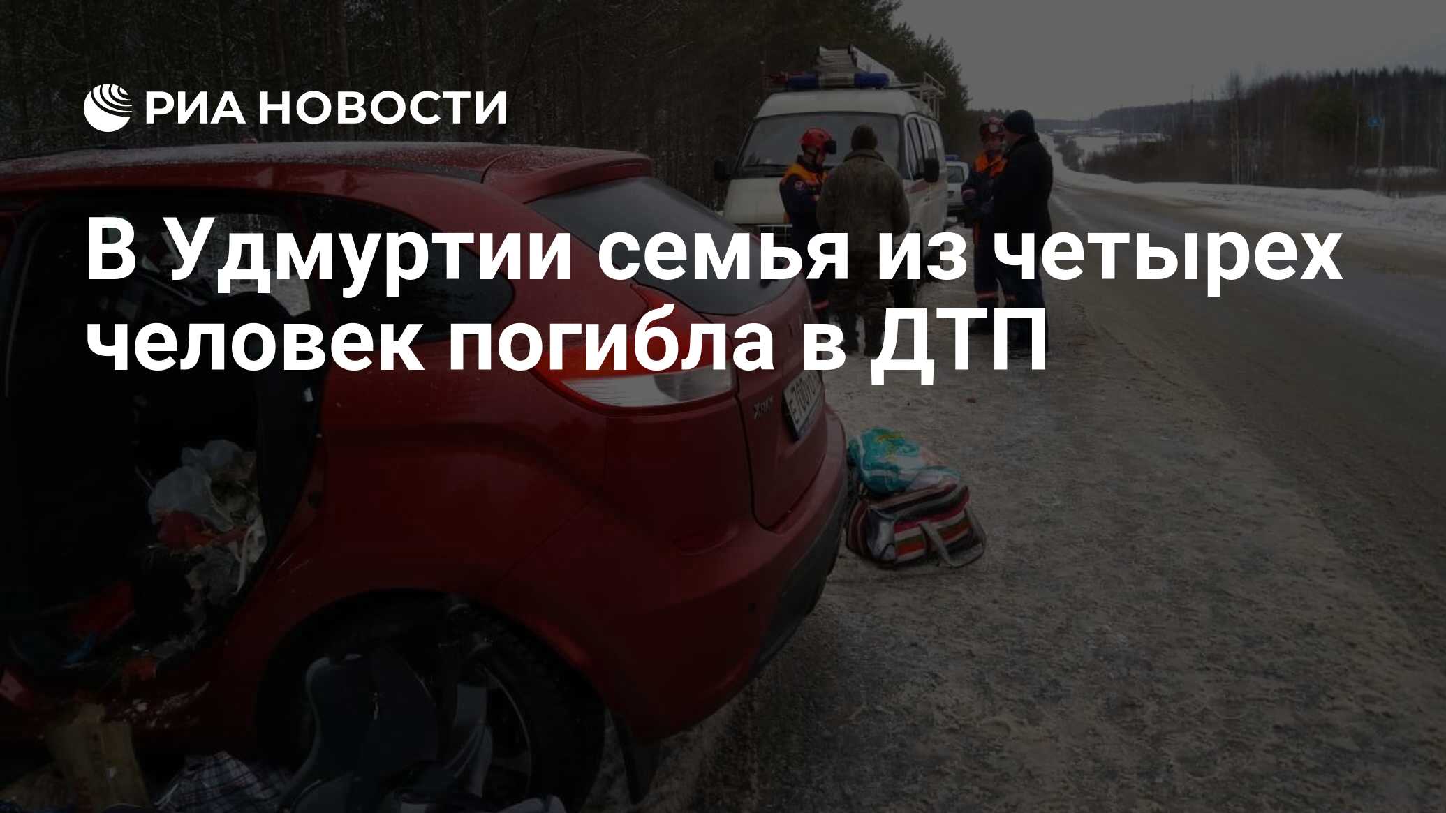 В Удмуртии семья из четырех человек погибла в ДТП - РИА Новости, 24.02.2020